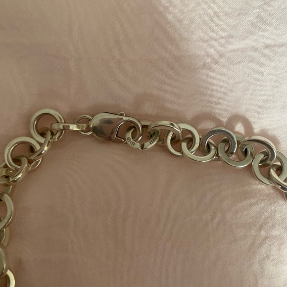 Tiffany & Co 18K Gold & Sterling Silver Circle Link Round Necklace - Picture 3 of 3